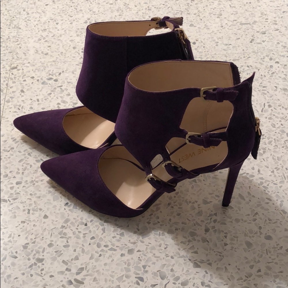 Nine West Purple Suede Heels sz 5.5. Never used!